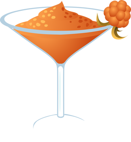Cloudberry vektör görüntü ile süslenmiş kokteyli