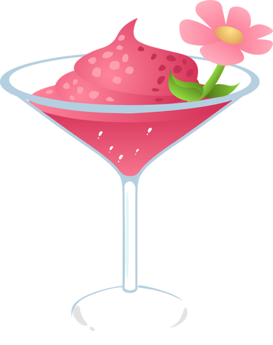 Image vectorielle de cocktail rose