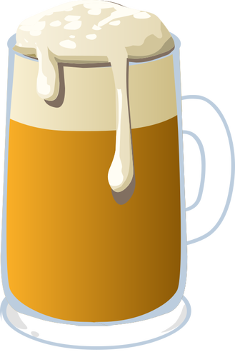 ビールのグラスのベクトル画像