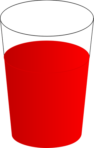 Clipart vectorial de ponche rojo
