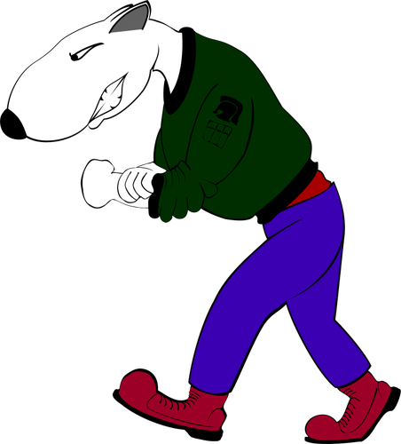 Caricatura de un caine bull terrier