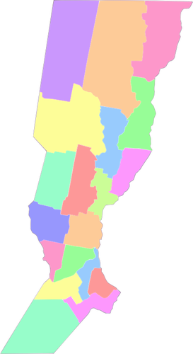 خريطة المناطق في سانتا في بروفانس في صورة ناقلات اللون