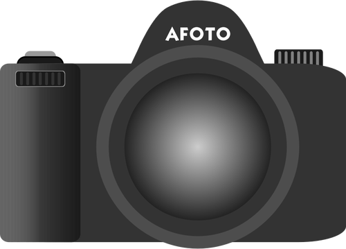 Viejo tipo DSLR cámara vector de la imagen