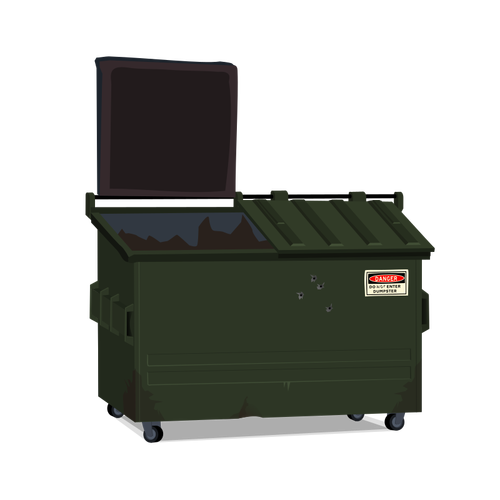Dumpster vector image