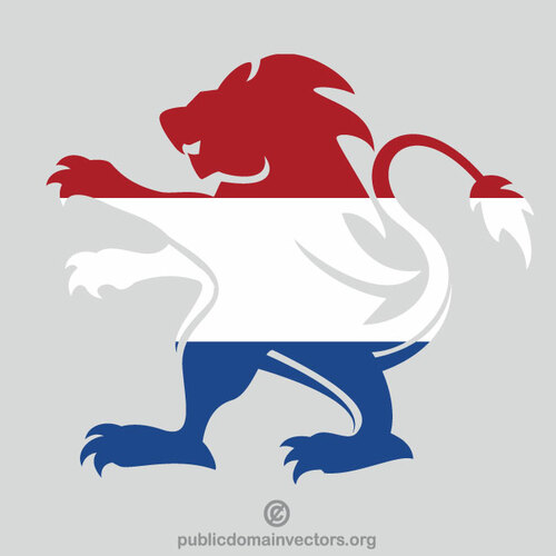 Lion hollandais de drapeau