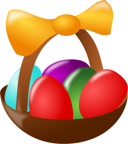 Ovale Easter basket vector tekening