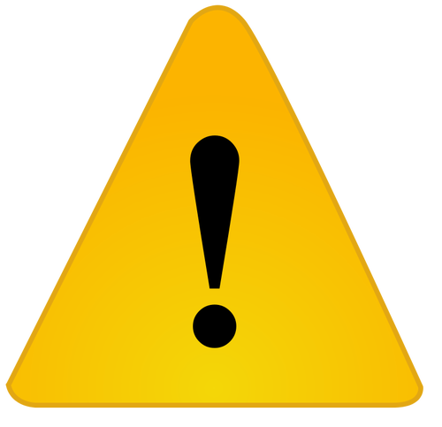 Warning notification sign vector image
