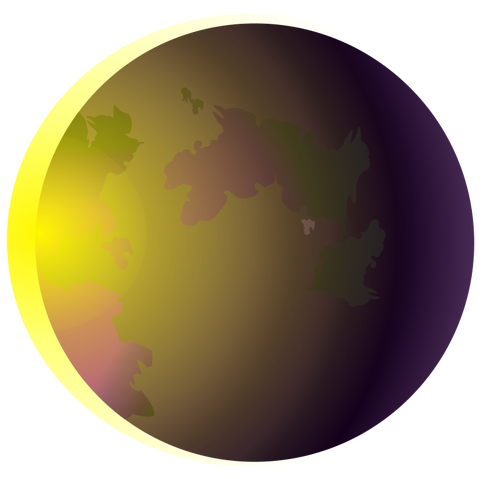 Ilustracja zaćmienia słońca za ziemi