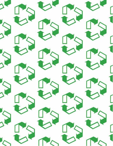 Recycling symbol repetitive pattern