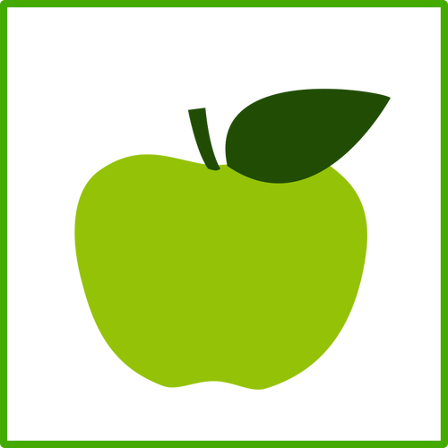 Icono eco apple vector