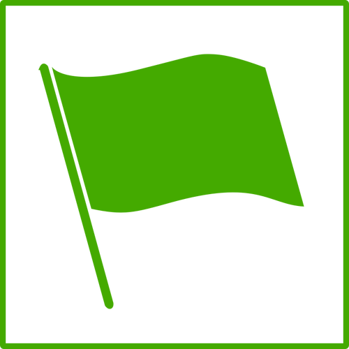 Eco bandera vector icono
