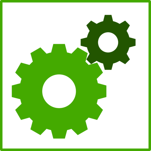 Øko grønne maskin ikonet vektorgrafikk utklipp