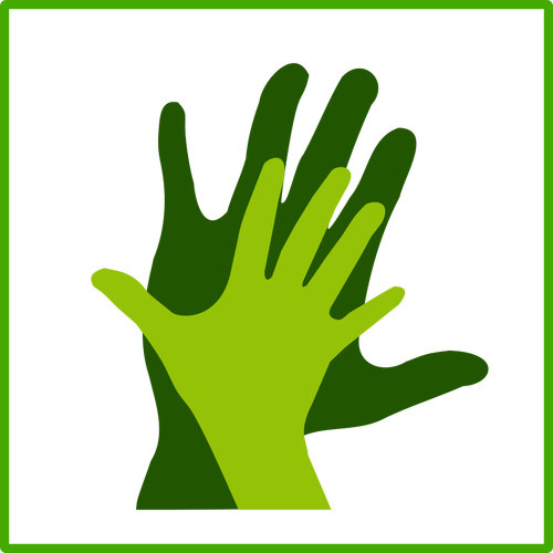 Eco ruky ikony vektorový obrázek