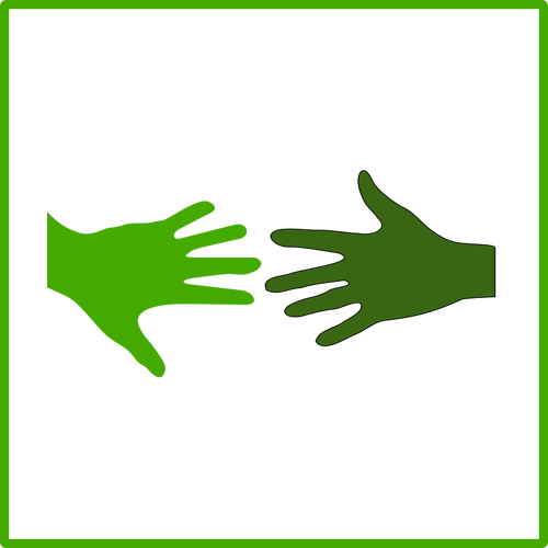 Eco-Hände-Symbol-Vektor-Bild