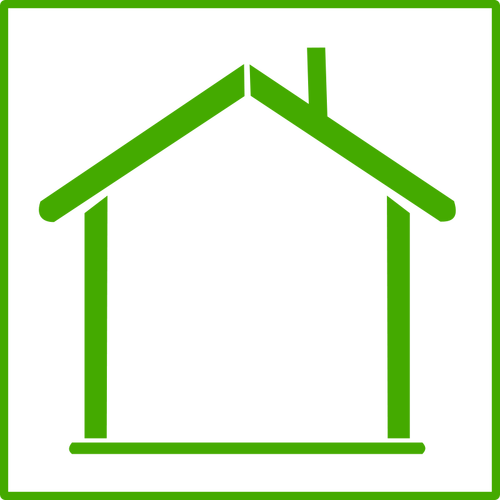 Öko-Haus-Vektor-Symbol