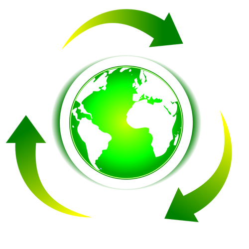 Recyklovatelné země vektorový obrázek