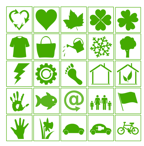 Eco vektorbilder ikoner