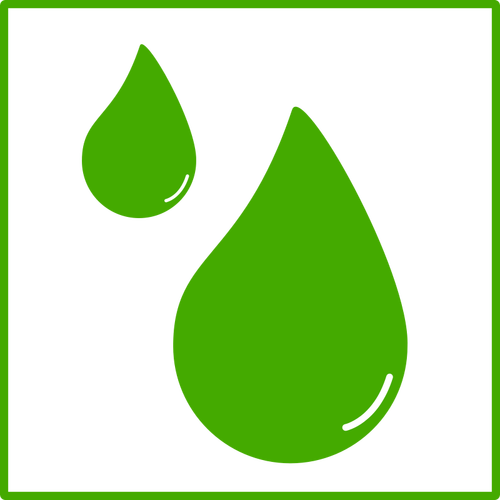 Imagem de vetor de drop eco verde água