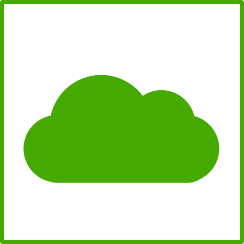 Eco vihreä pilvi vektori kuvake