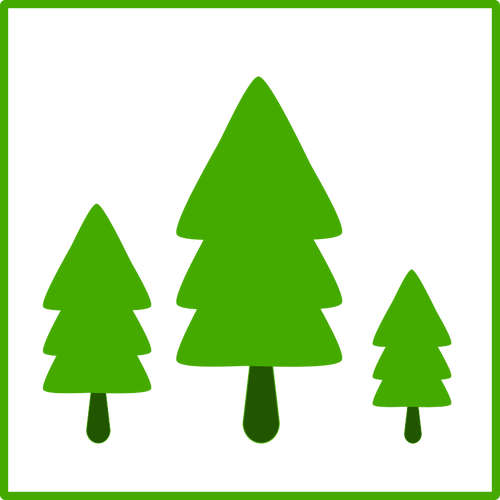 Grönt trä vektor icon