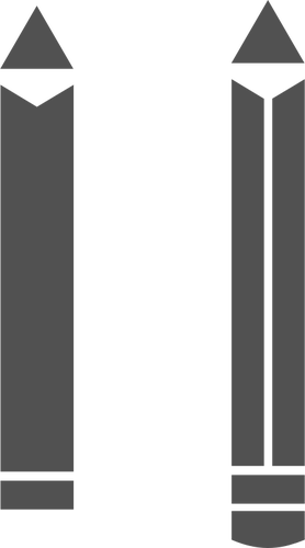 Vectorafbeeldingen van twee potloden pictogram