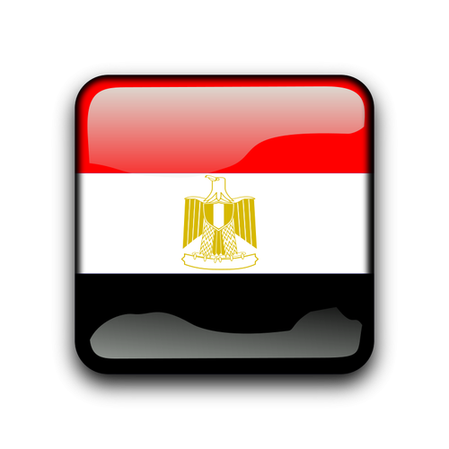 Web button with flag Egypt