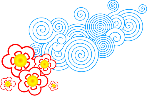 Swirly bloemdessin
