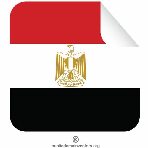 Sticker with flag of Egypt