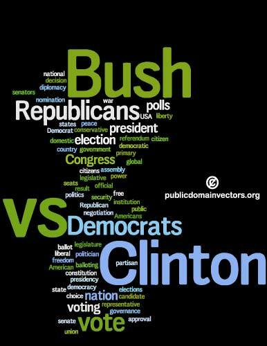 Americké volby 2016 vektorové pozadí