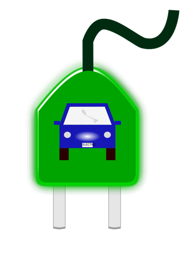Elektriska bil vektor symbol
