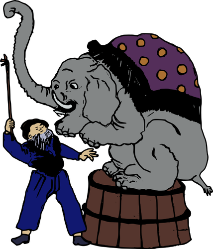 Elefant-Trainer-Bild