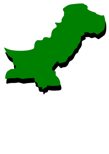Mapa zielony Pakistan