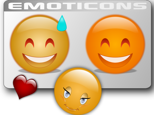 Drie emoticons