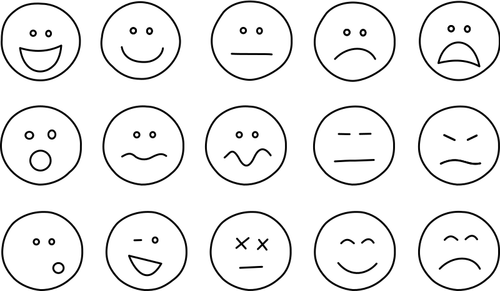 Een set van emoticons