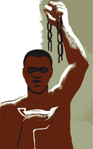 Empowered black man vector image