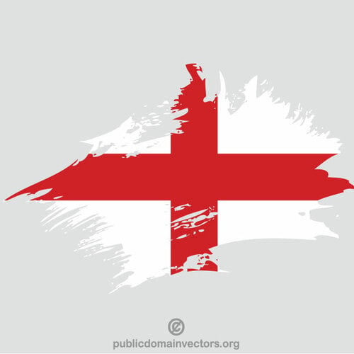 Traço de pintura da bandeira inglesa