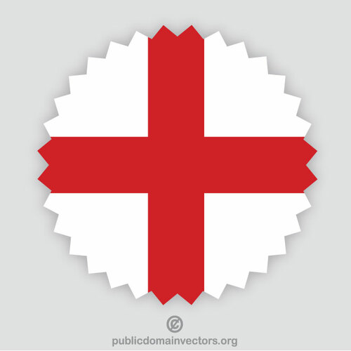 Etiqueta engomada de la bandera inglesa