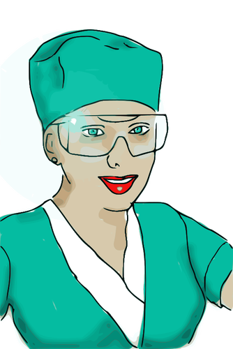 Medicinsk sjuksköterska vektorgrafik