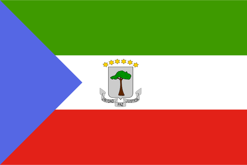 Vektorgrafik med flagga Ekvatorialguinea