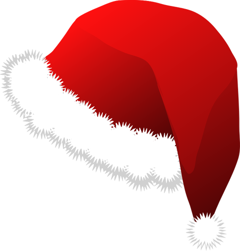 Moş Crăciun pălărie roşie vector illustration