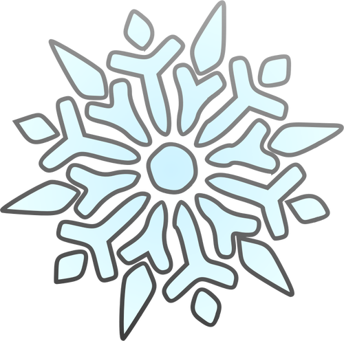 Vektorgrafiken von segmentierten Schneeflocke