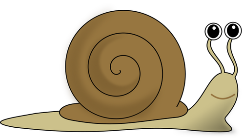 Vector afbeelding van bruin slak