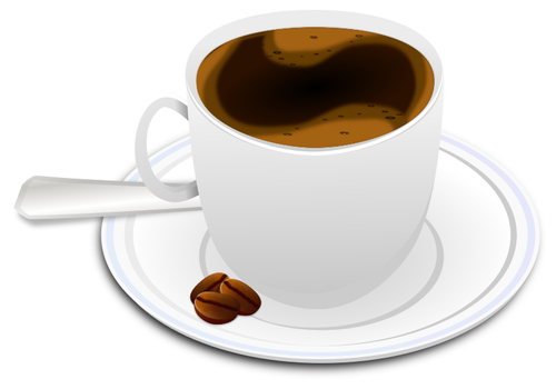 एस्प्रेसो कॉफी के कप के वेक्टर चित्रण