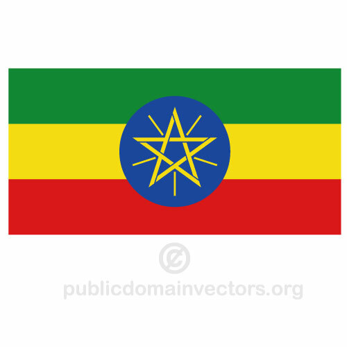 Bandera etíope vector