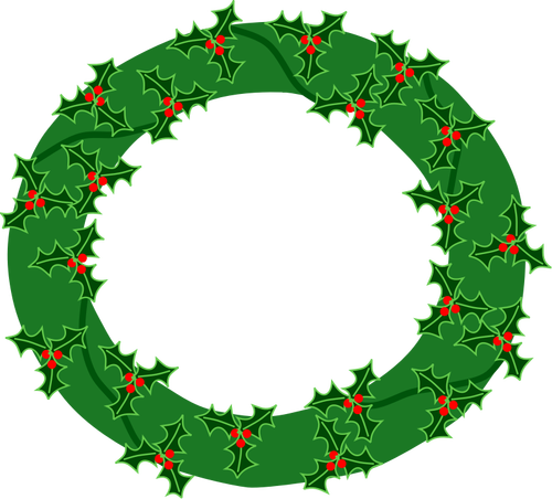 Vintergröna krans vektorbild