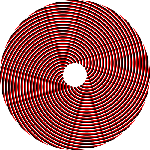 Spiraali punainen ympyrä vektori kuva