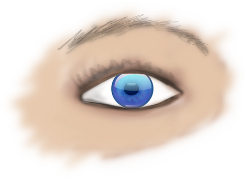 青い目の描画