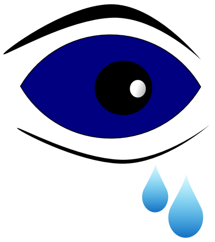 Oční kapky znamení vektorové ilustrace