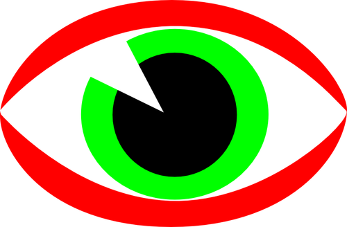 CCTV surveillance œil sign vector image