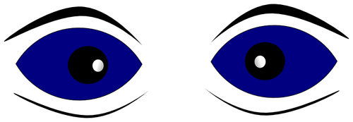 Cu ochii albastru ochii vector illustration